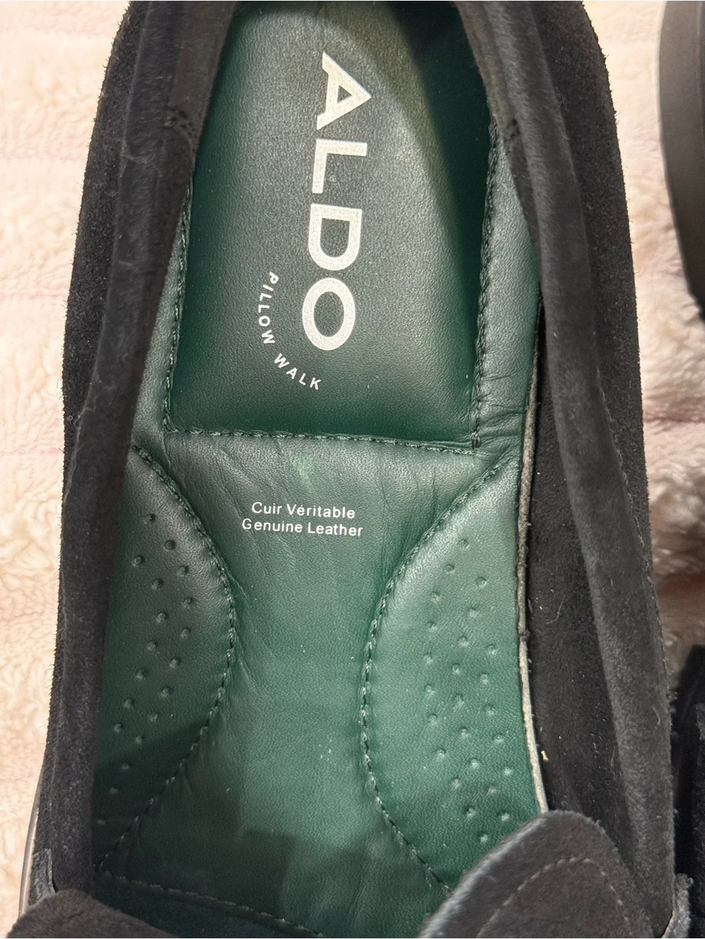 Aldo Black Suede Penny Loafers for Men
